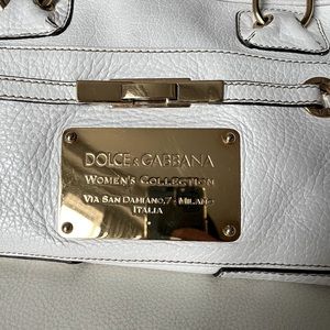 Dolce&Gabbana Via San Damiano white shoulder bag.